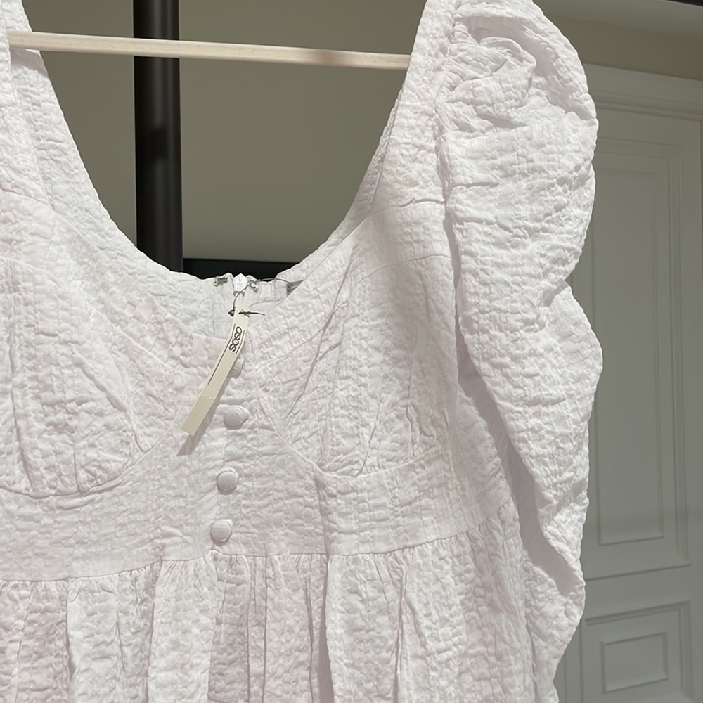 NWT Asos babydoll dress size 8 white - Picture 4 of 5